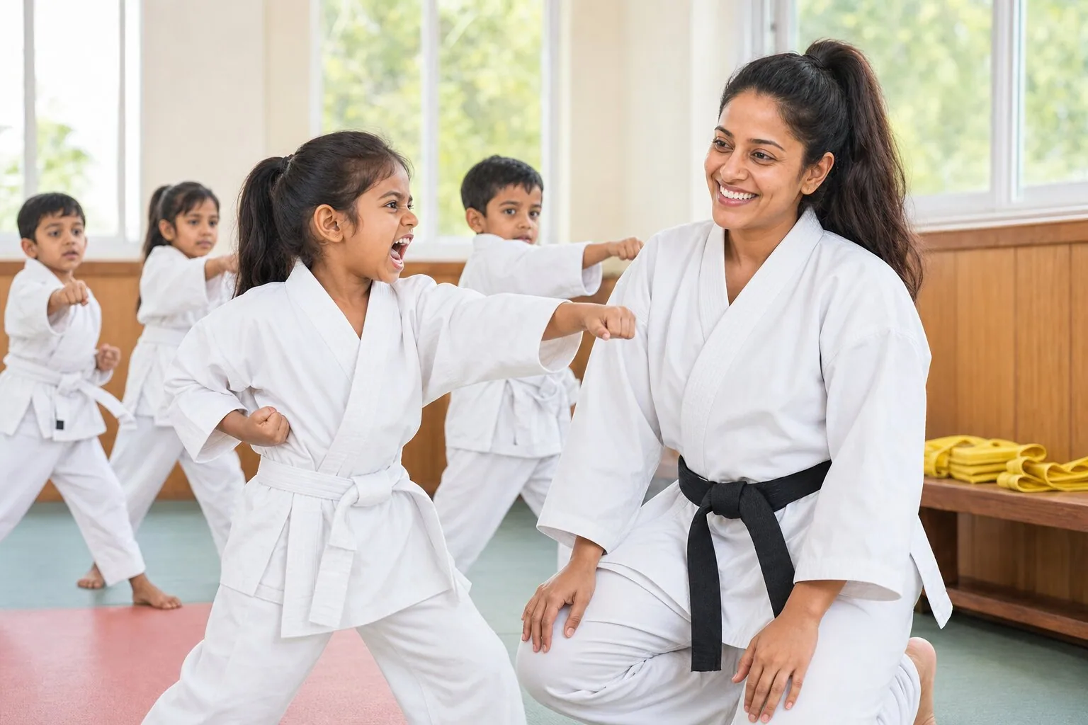 Kids' Karate White-to-Yellow Belt