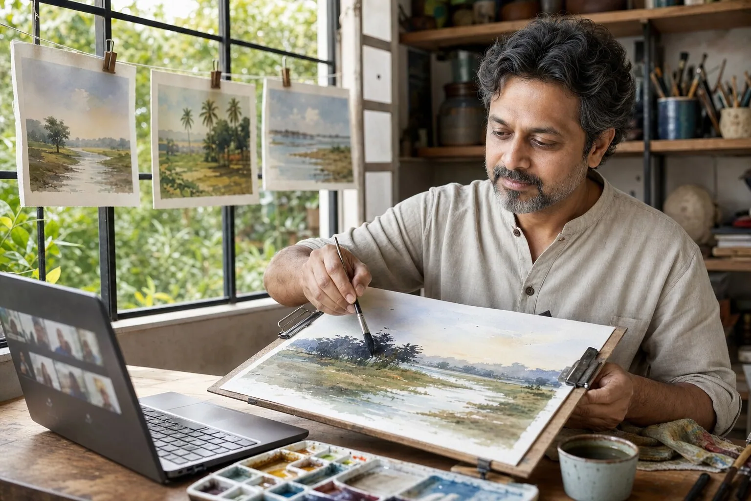 Loose Watercolour Landscapes — Online