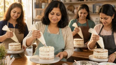 Cake Decoration — Whipped Cream & Fondant