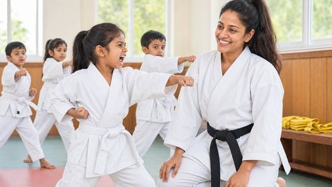 Kids' Karate White-to-Yellow Belt
